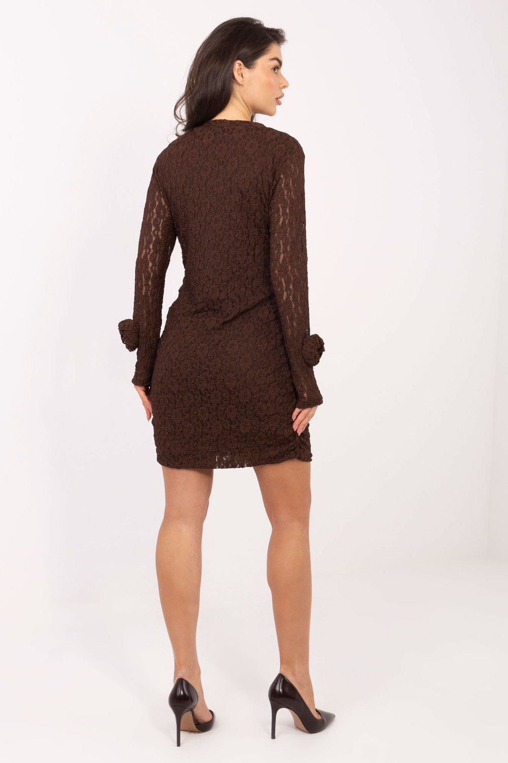 Sukienka Model IT-SK-9913.30 Dark Brown - Italy Moda - obrazek 3