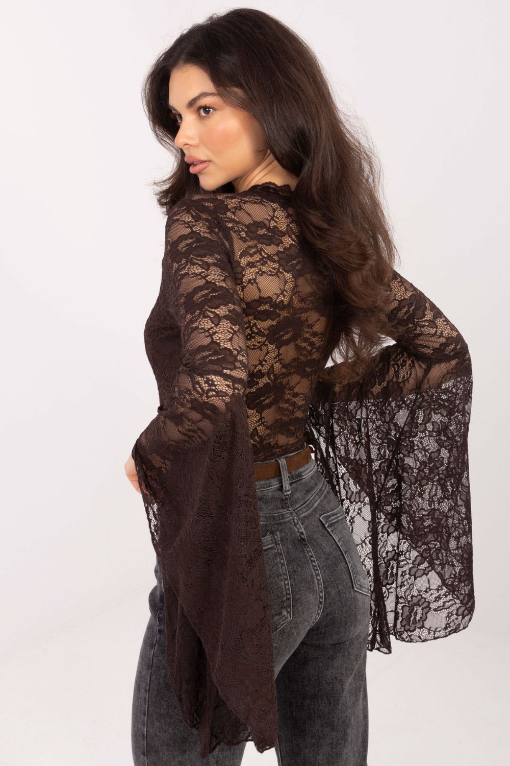 Bluzka Model PM-BZ-SF193.72 Dark Brown - Factory Price - obrazek 4