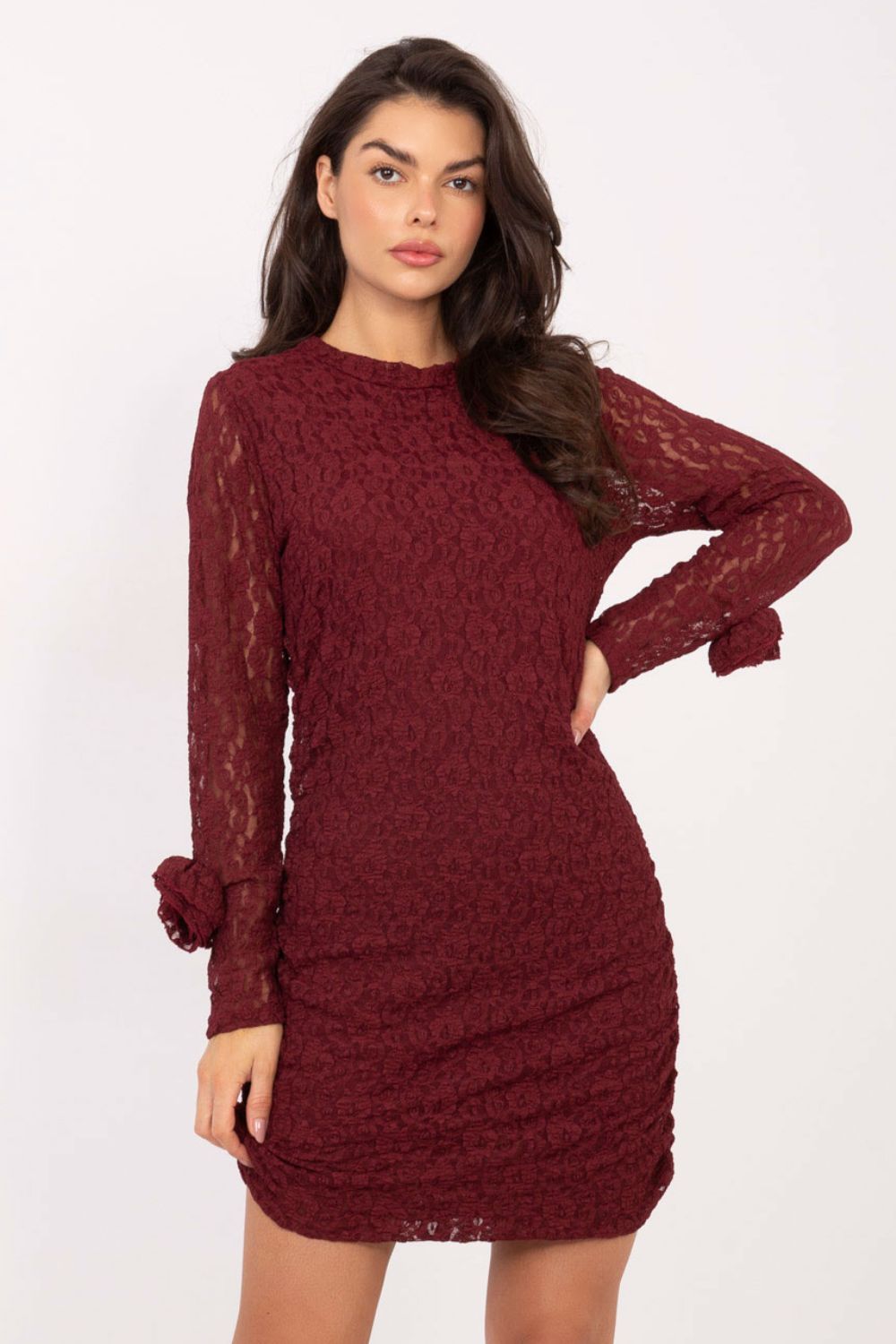 Sukienka Model IT-SK-9913.30 Bordo - Italy Moda - obrazek 4