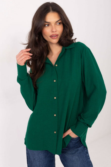 Koszula Damska Model LK-KS-510109.70 Dark Green - Lakerta