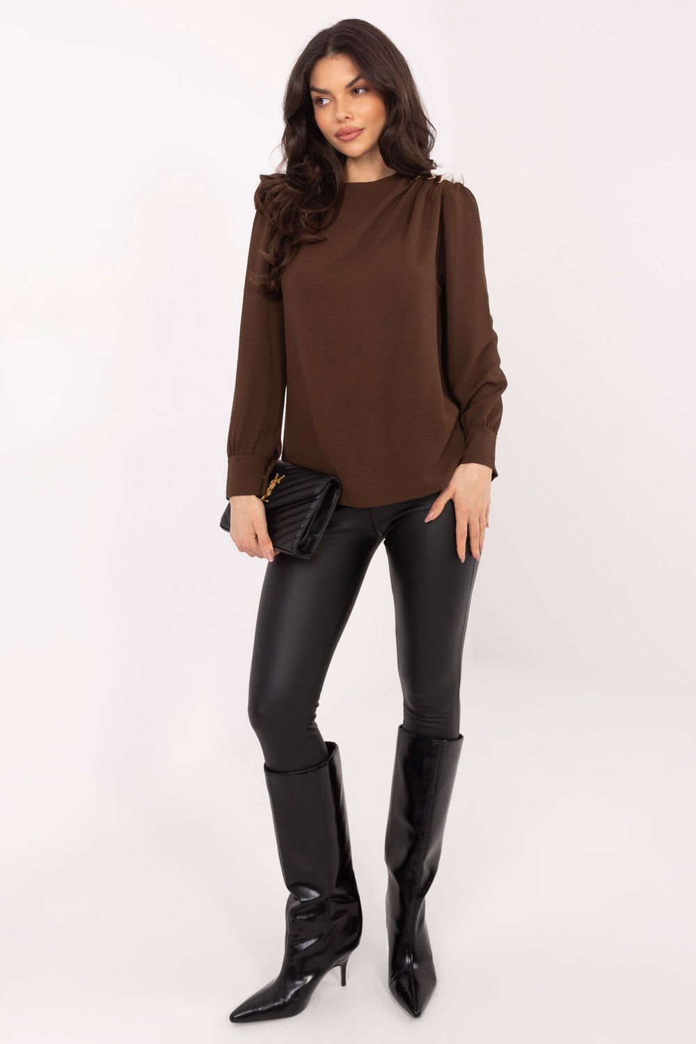 Bluzka Model MI-BZ-278519-1.40 Brown - Italy Moda - obrazek 2