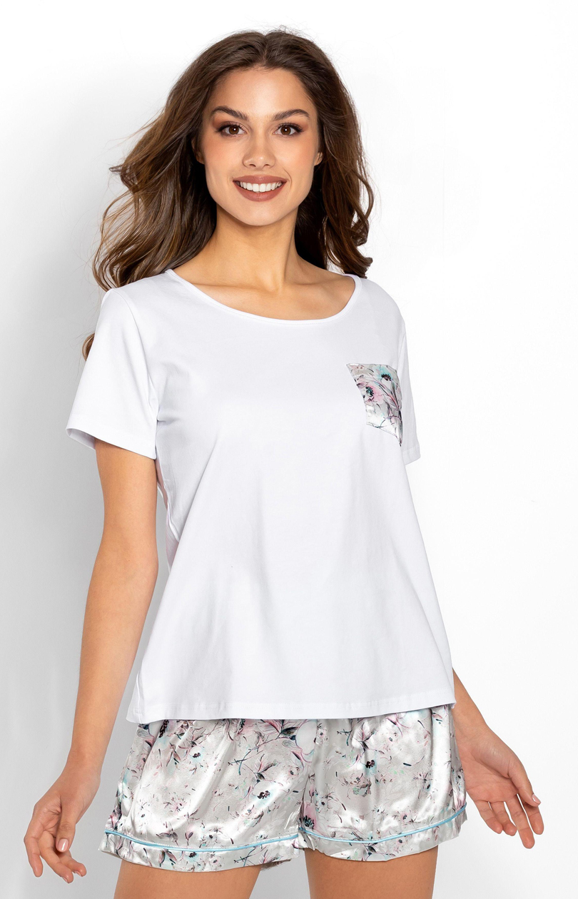 Piżama Damska Model Happiness 223815 White/Grey - Momenti Per Me - obrazek 3