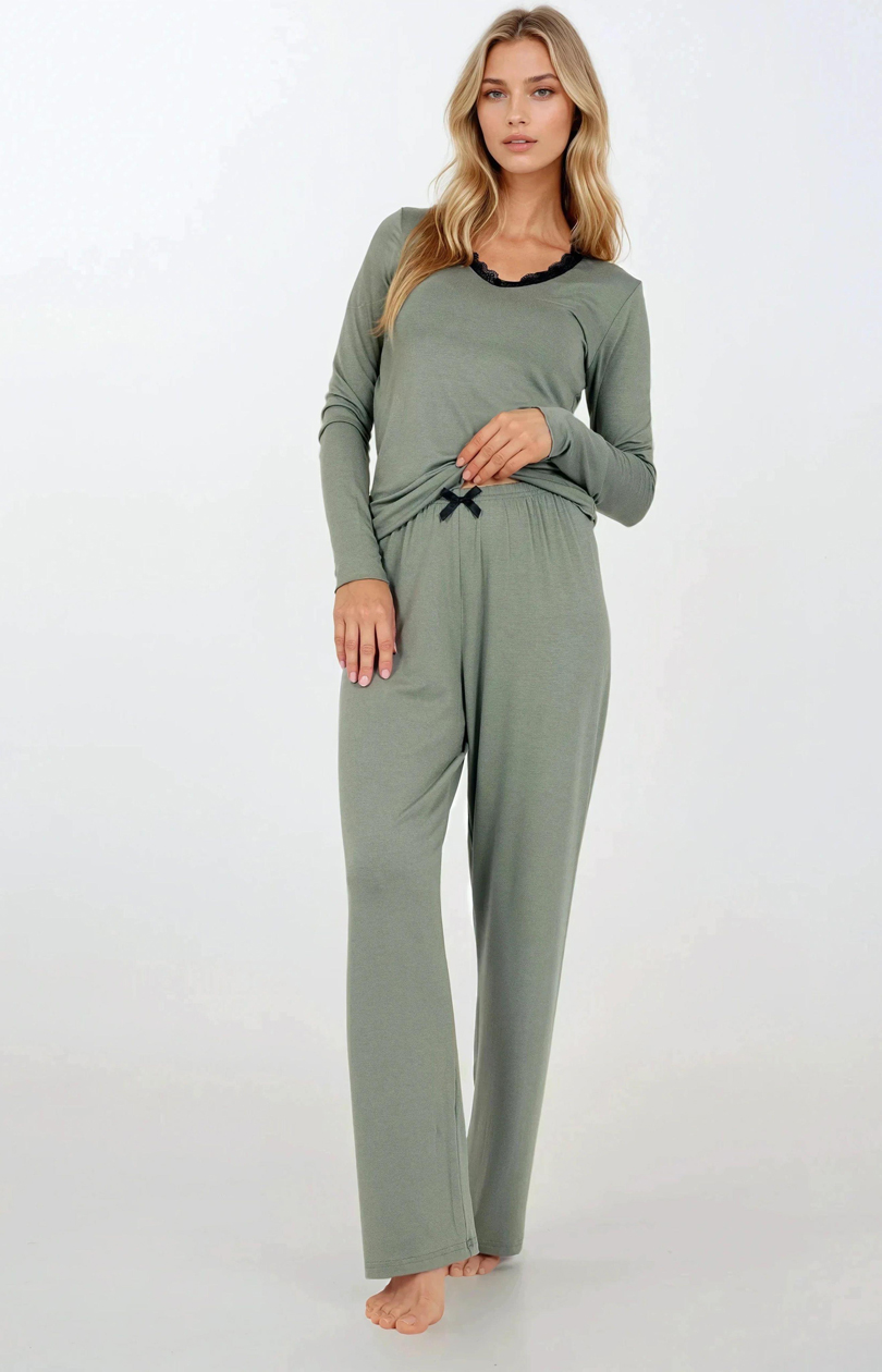 Piżama Damska Model Emerald Dreams 223365 Green - Momenti Per Me - obrazek 3
