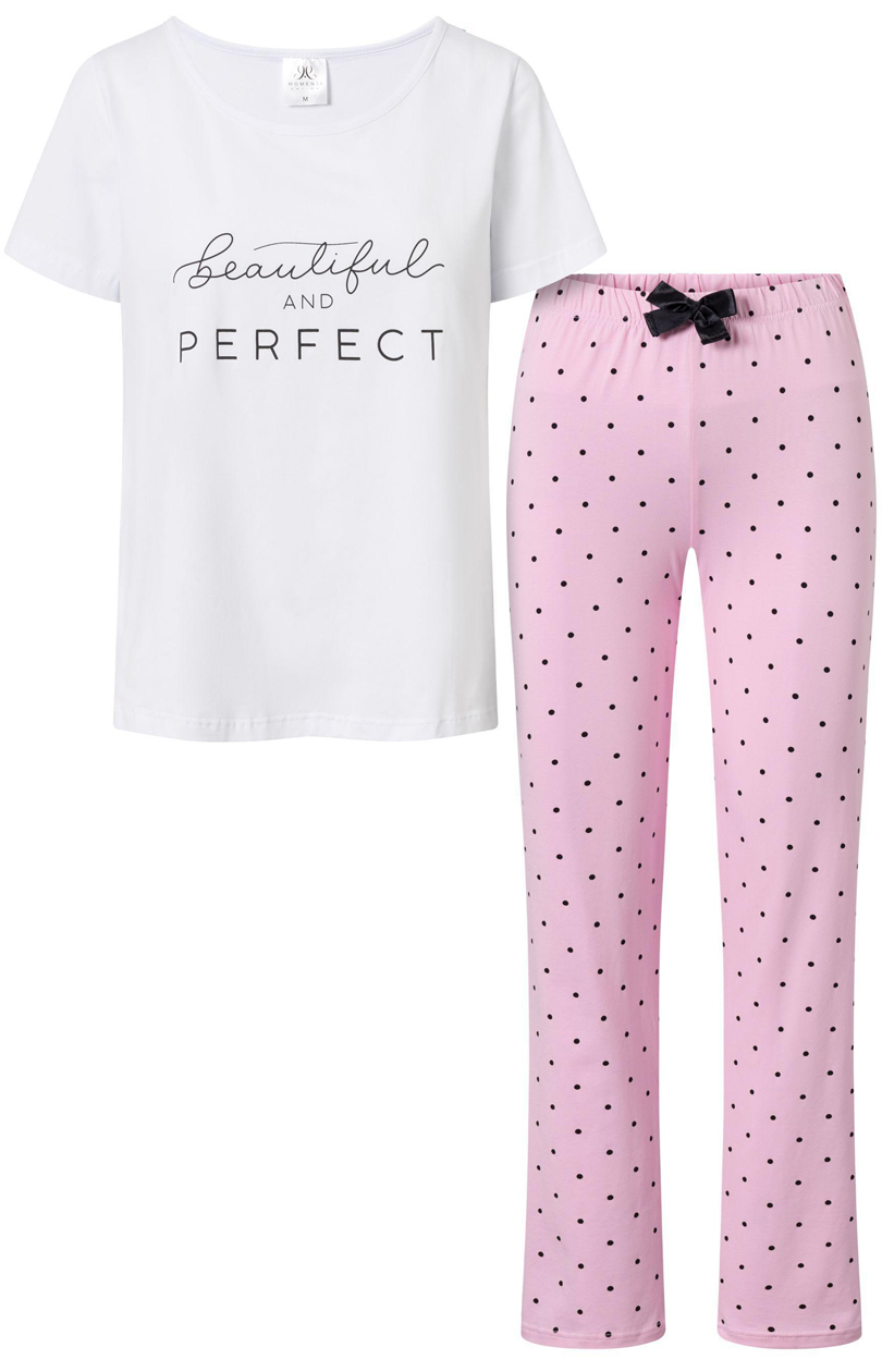 Piżama Damska Model Flawless 170006 White/Pink - Momenti Per Me - obrazek 3