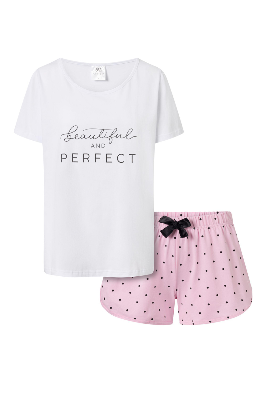Piżama Damska Model Sweet Dreams 168759 White/Pink - Momenti Per Me - obrazek 4