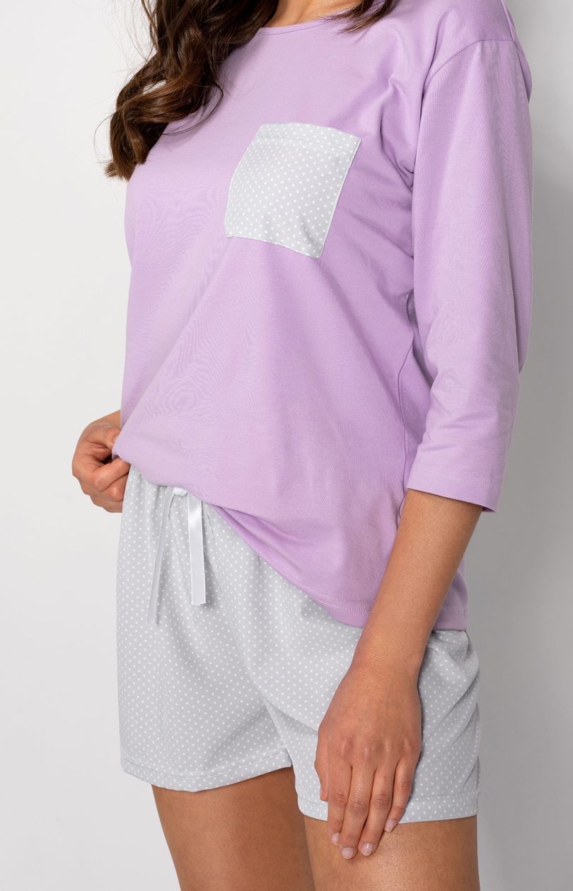 Piżama Damska Model Lily 175691 Lila/Grey - Momenti Per Me - obrazek 3