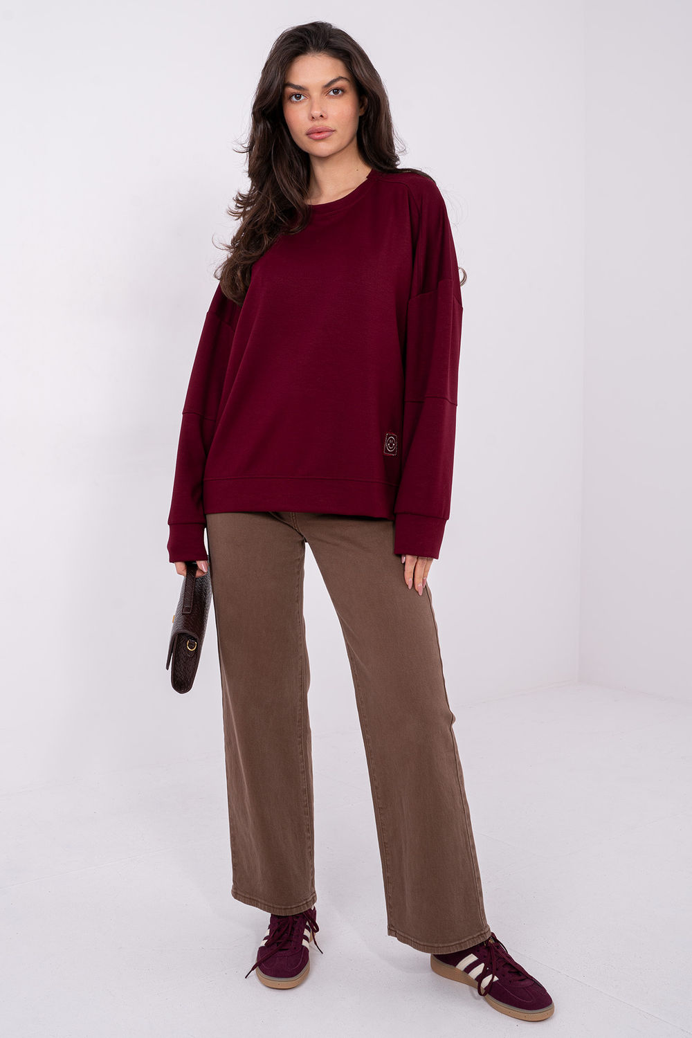 Bluza Damska Model RV-BL-A1063.96 Bordo - Rue Paris - obrazek 2