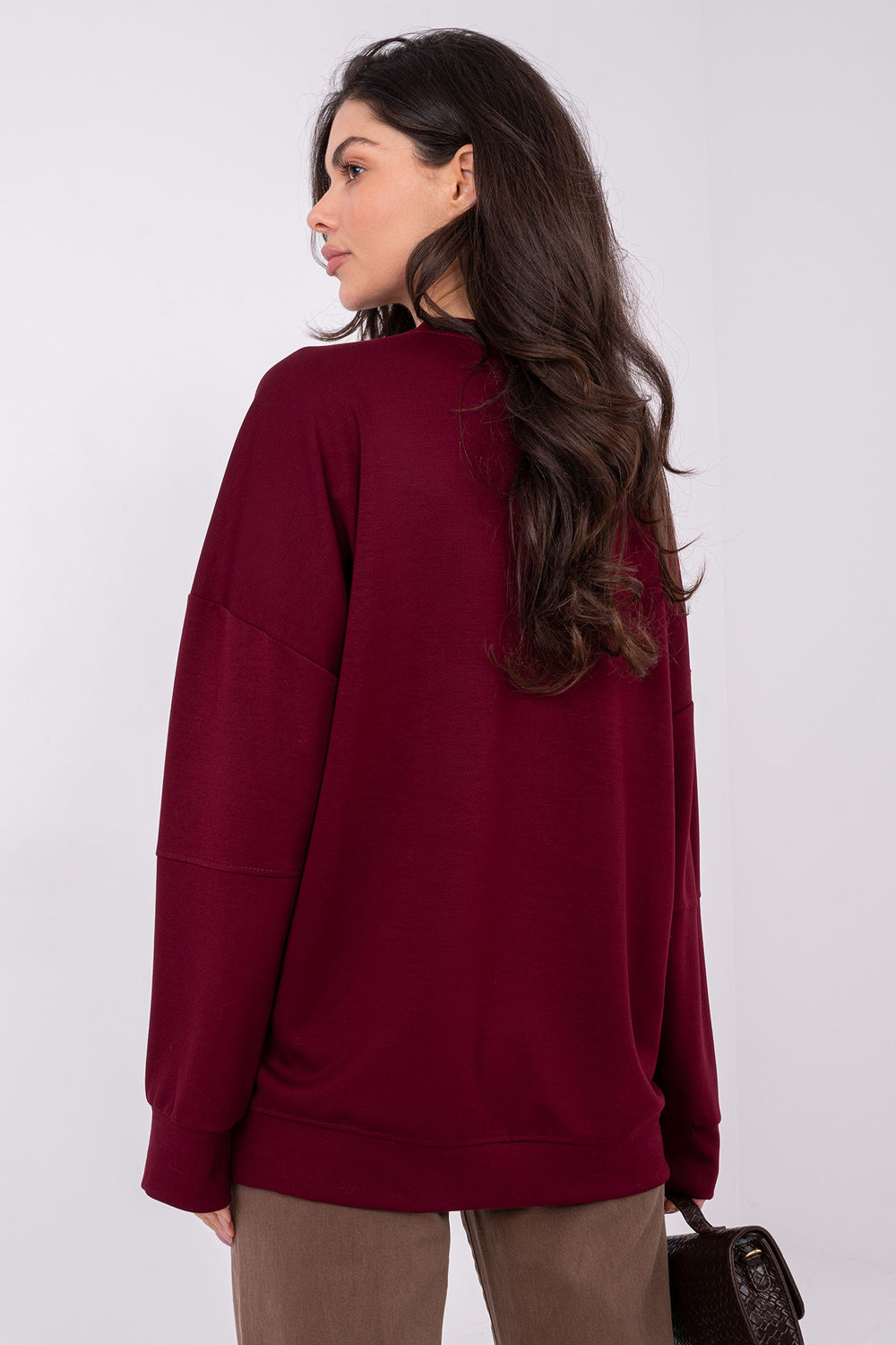 Bluza Damska Model RV-BL-A1063.96 Bordo - Rue Paris - obrazek 3
