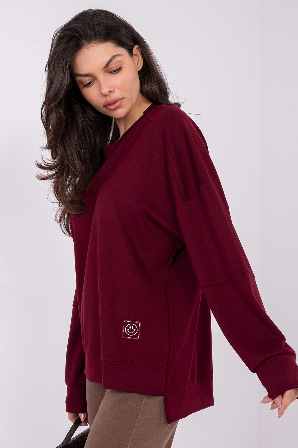 Bluza Damska Model RV-BL-A1063.96 Bordo - Rue Paris - obrazek 4