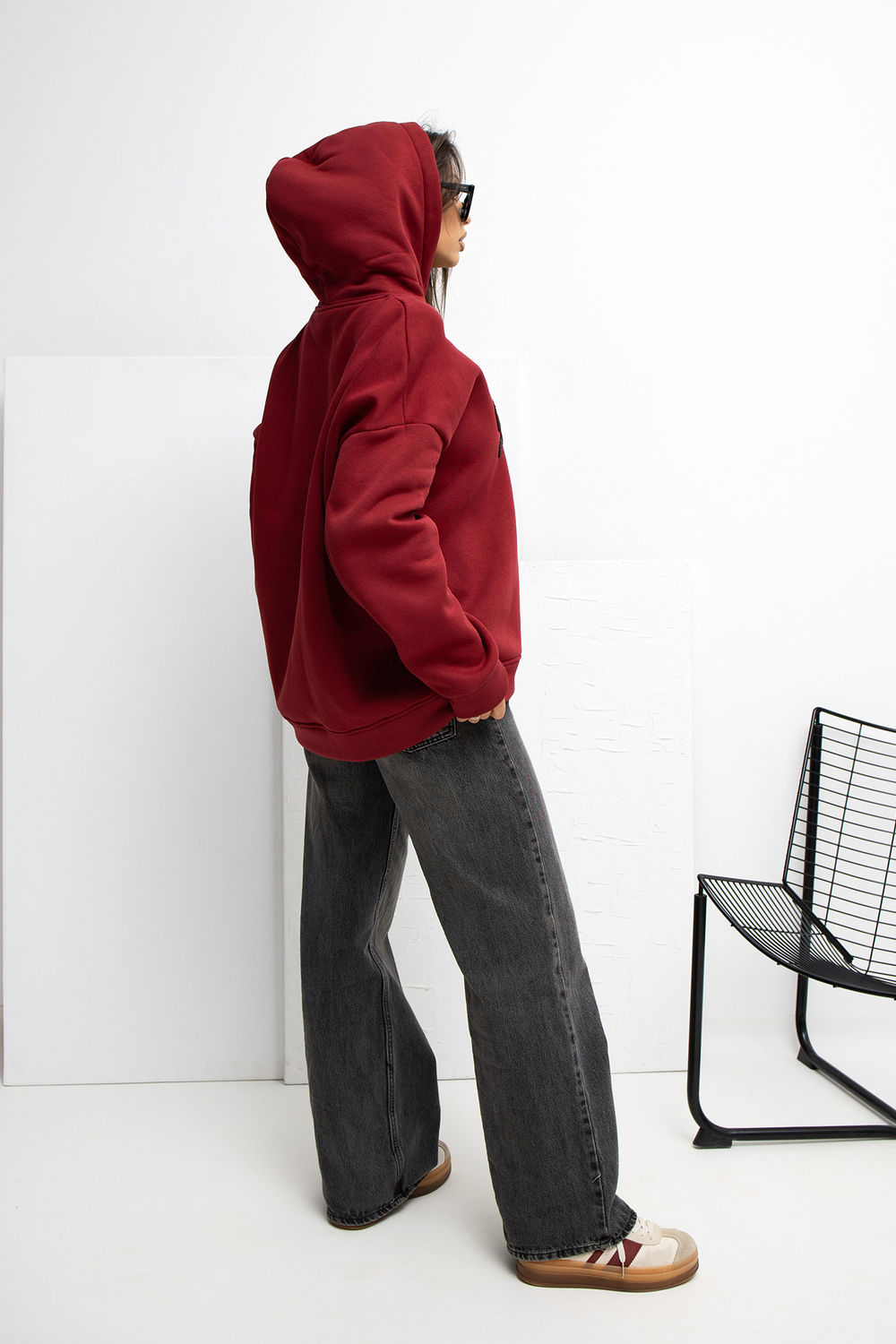 Bluza Damska Model RV-BL-A1043.17 Bordo - Rue Paris - obrazek 3