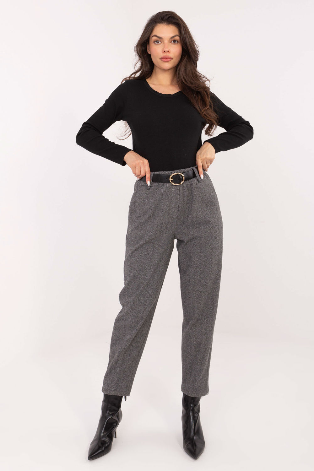 Spodnie Damskie Model IT-SP-FL9767.81 Dark Grey - Rue Paris