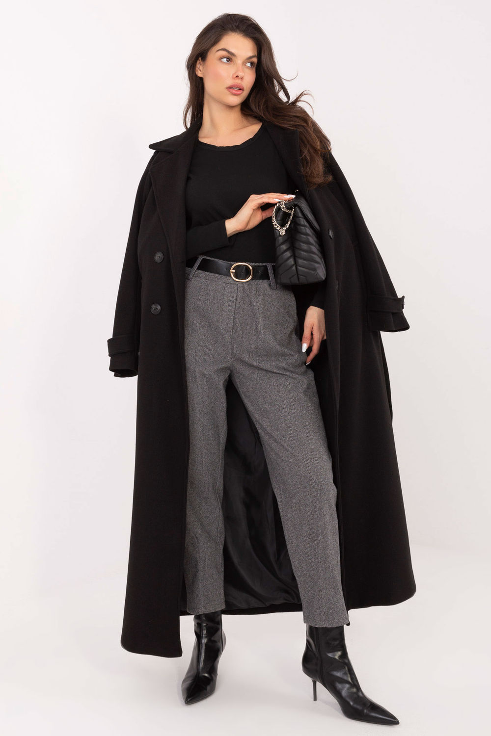 Spodnie Damskie Model IT-SP-FL9767.81 Dark Grey - Rue Paris - obrazek 2