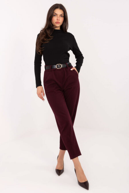 Spodnie Damskie Model IT-SP-FL9767.81 Bordo - Rue Paris