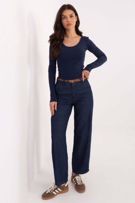 Spodnie Jeansy Damskie Model D80038BB62630D311 Navy - Sublevel