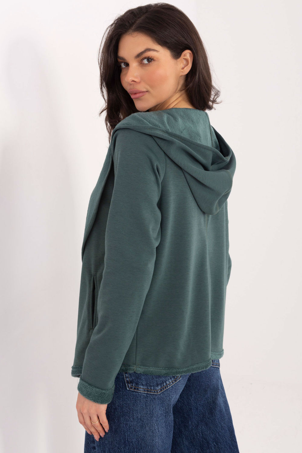 Bluza Damska Model D68450M01066D1 Dark Green - Sublevel - obrazek 3