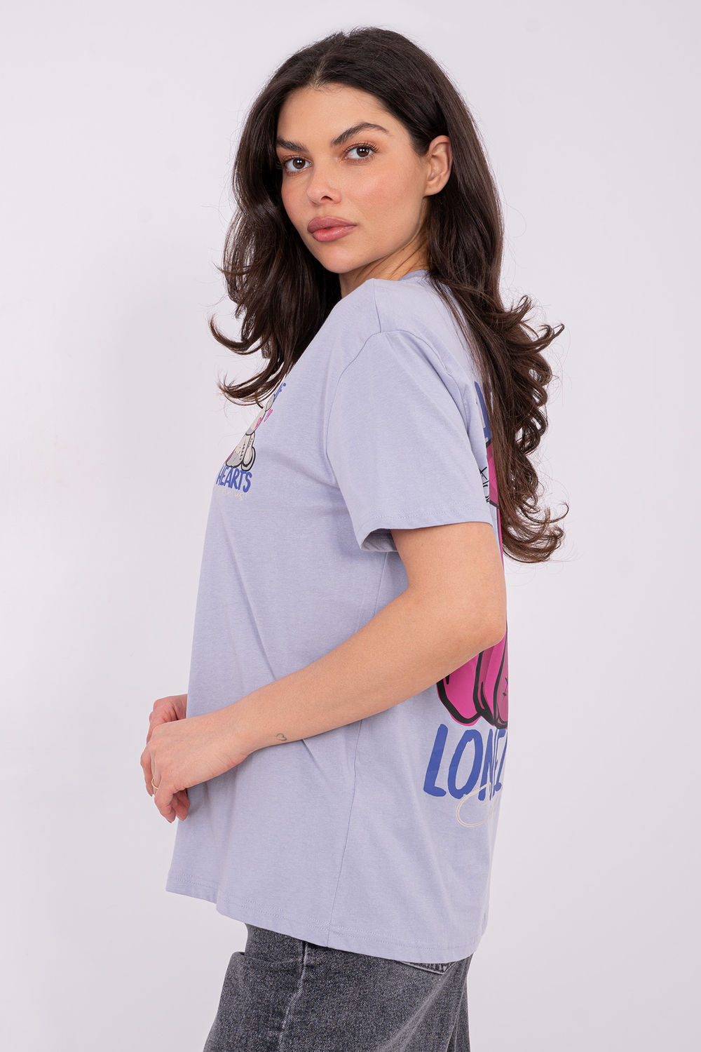 Tshirt Damski Model D12022AH02645Y Light Violet - Sublevel - obrazek 2