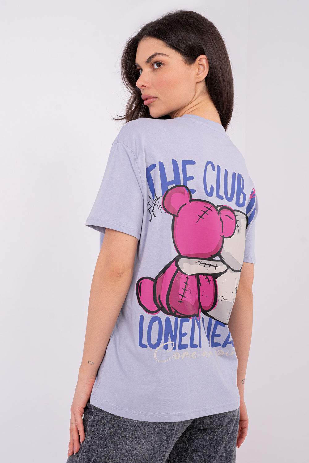Tshirt Damski Model D12022AH02645Y Light Violet - Sublevel - obrazek 3