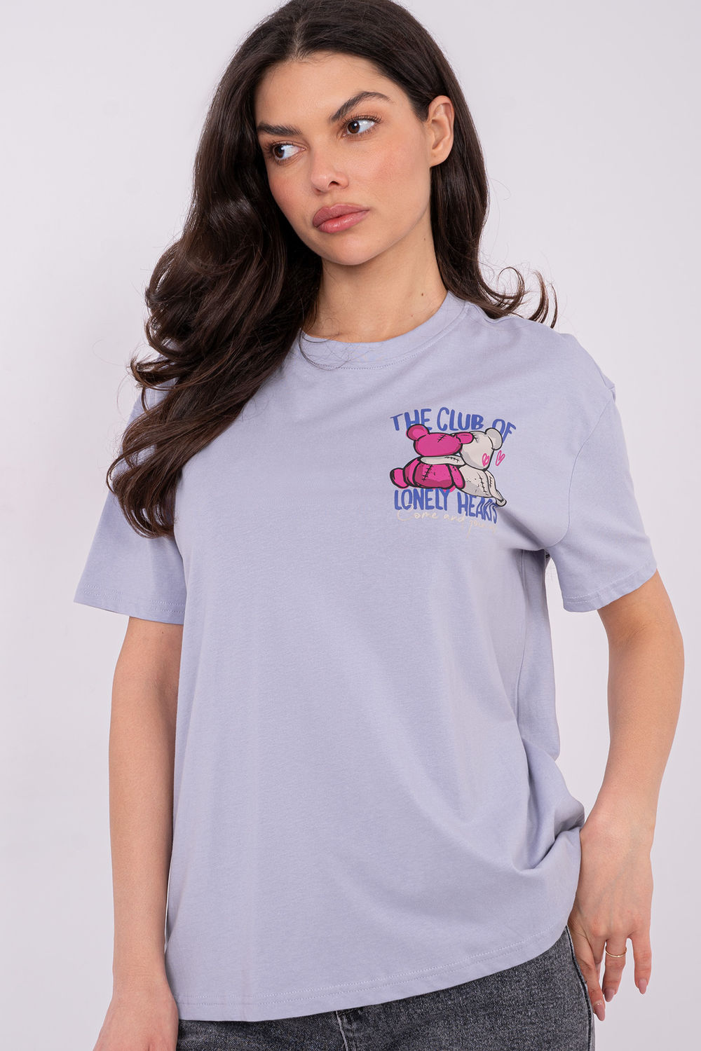 Tshirt Damski Model D12022AH02645Y Light Violet - Sublevel - obrazek 4