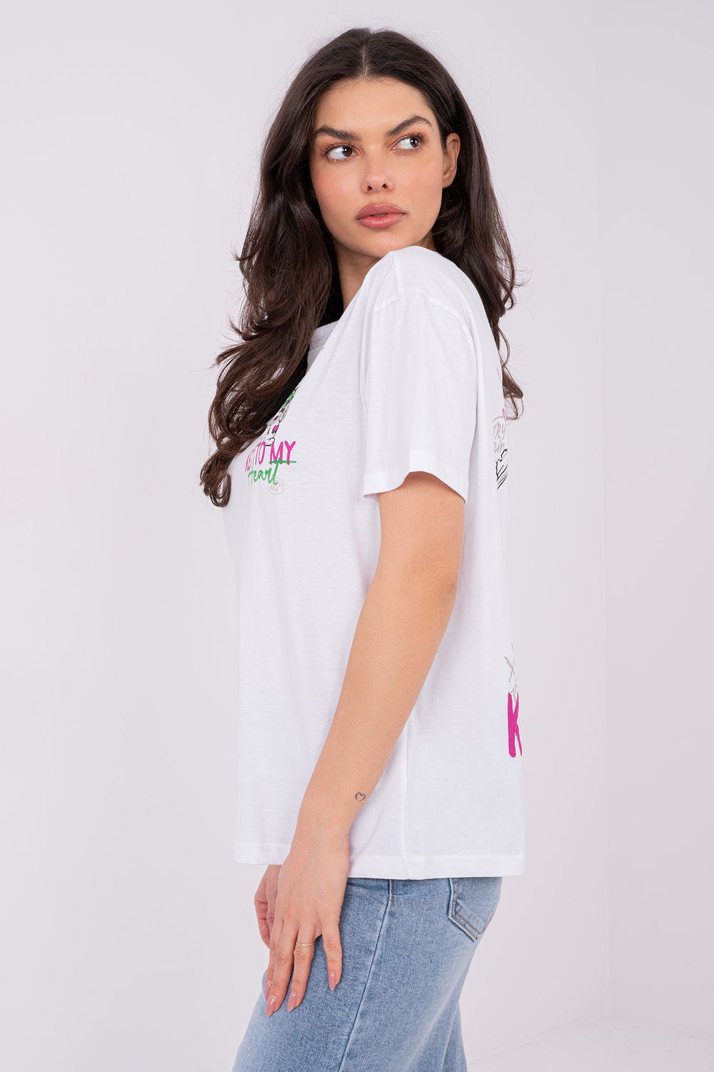 Tshirt Damski Model D12022AH02645Y White - Sublevel - obrazek 4