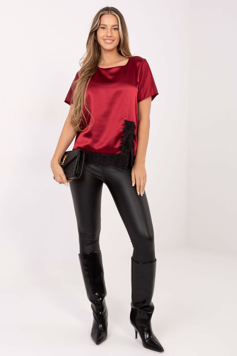 Bluzka Model MI-BZ-3297.28 Bordo - Italy Moda - obrazek 2