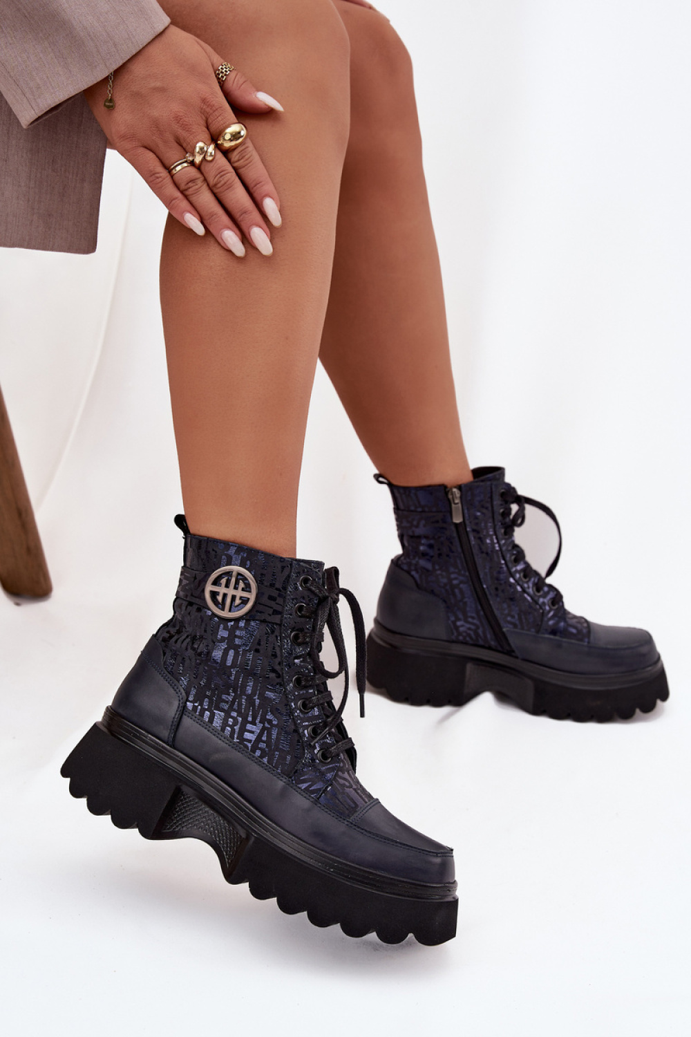 Botki Model Artiker 57C2271 Navy - Step in style - obrazek 3
