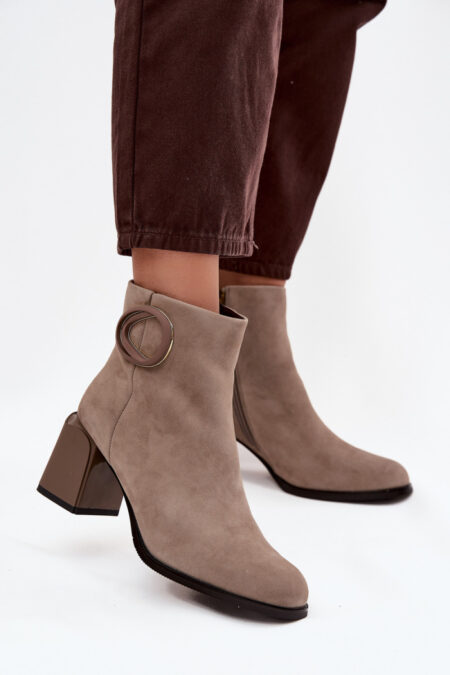 Botki Model Artiker 57C0014 Beige - Step in style