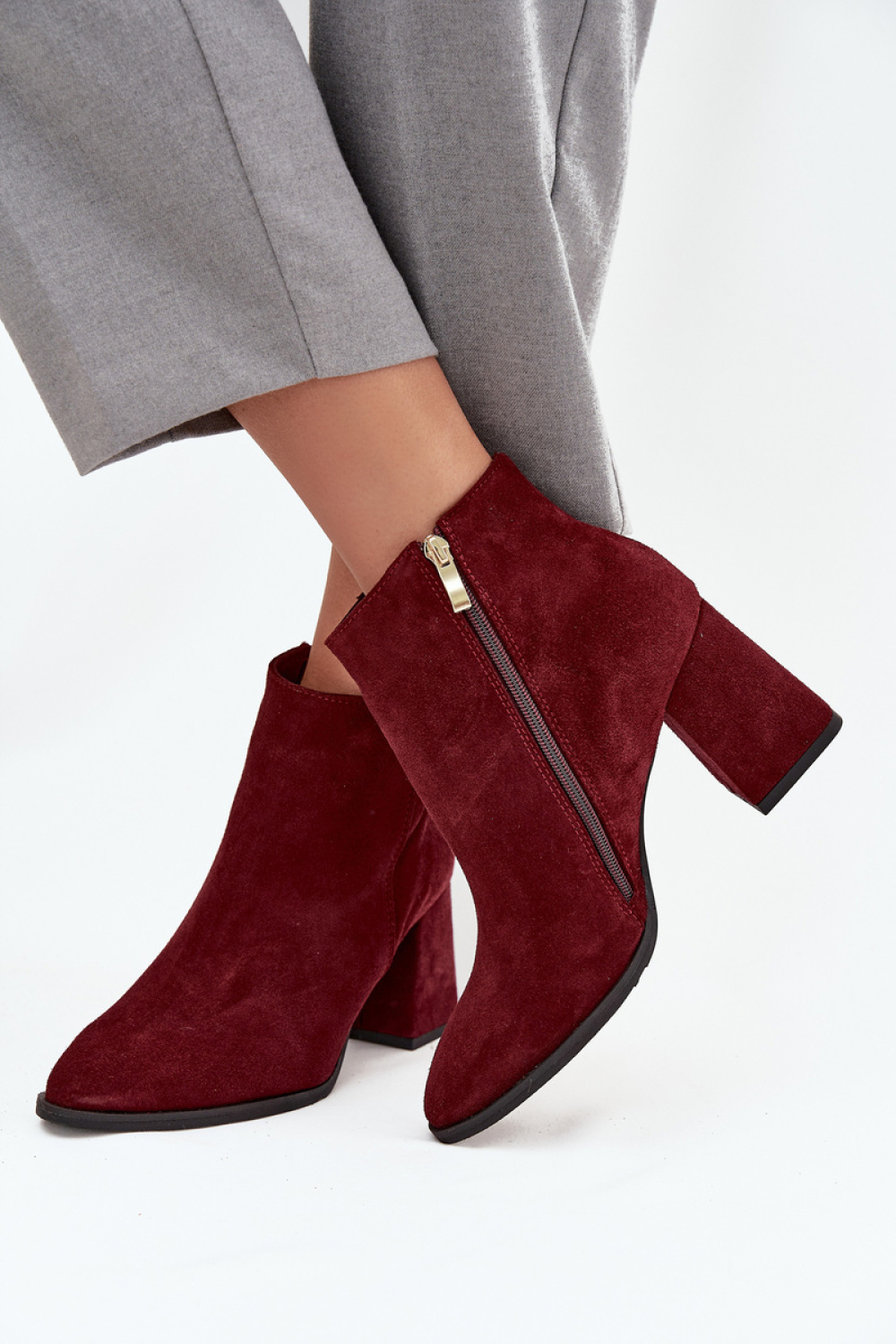 Botki Model Zazoo 3128 Bordo - Step in style - obrazek 3