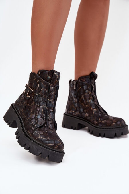 Botki Model Artiker 57C2084 Black/Gold - Step in style