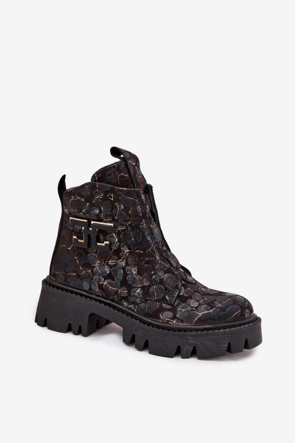 Botki Model Artiker 57C2084 Black/Gold - Step in style - obrazek 2