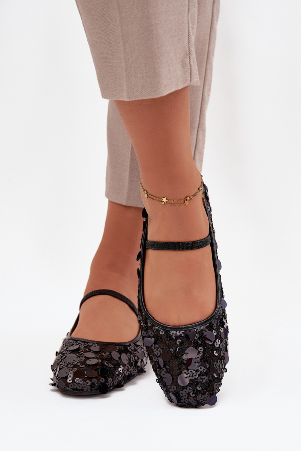 Baleriny Model Terlina KL2920 Black - Step in style - obrazek 3