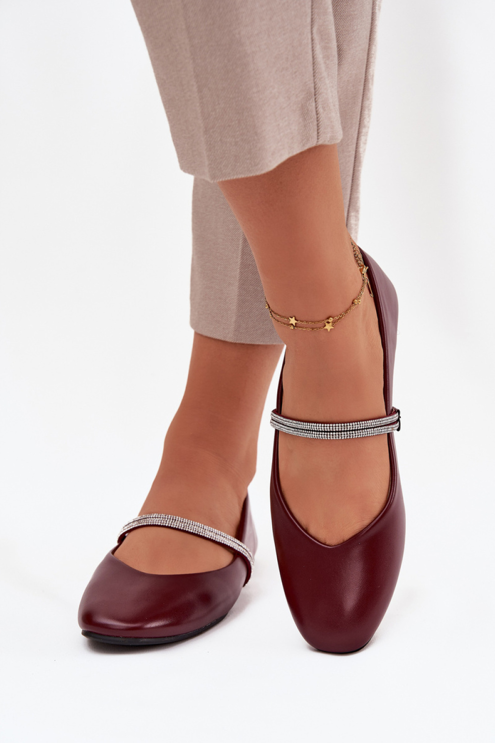 Baleriny Model Ilirene 2732 Bordo - Step in style - obrazek 3