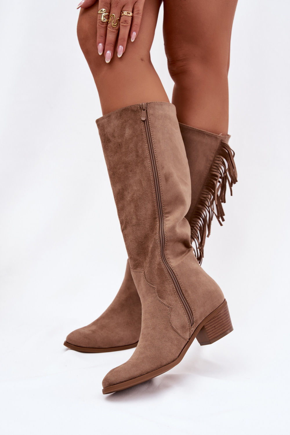 Kozaki Model Firlina 1155 Khaki - Step in style - obrazek 3