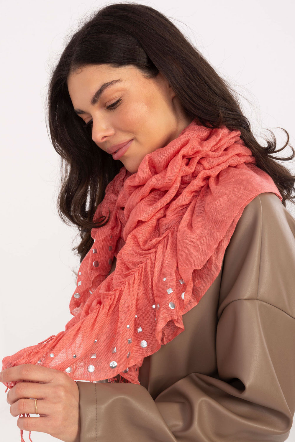 Chusta Model AT-CH-S-893.70P Orange - AT - obrazek 4