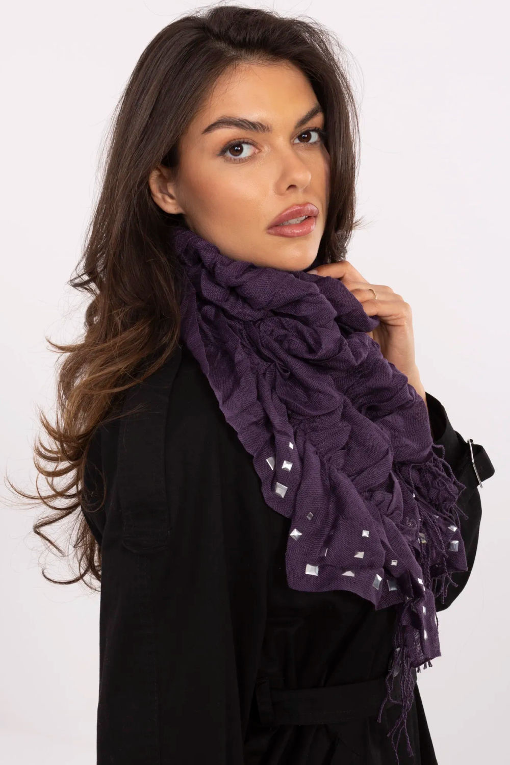 Chusta Model AT-CH-S-893.70P Dark Violet - AT - obrazek 2
