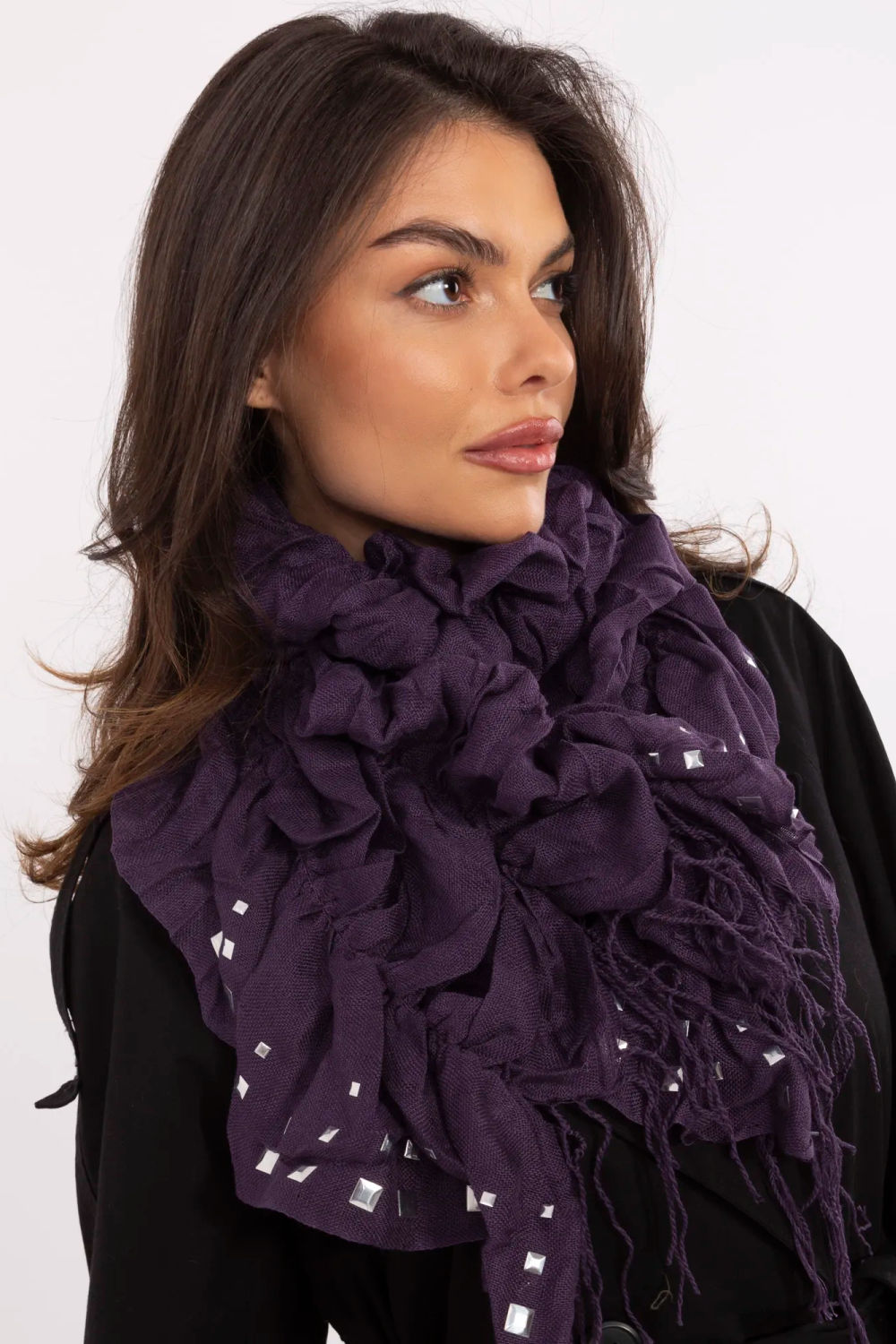 Chusta Model AT-CH-S-893.70P Dark Violet - AT - obrazek 4