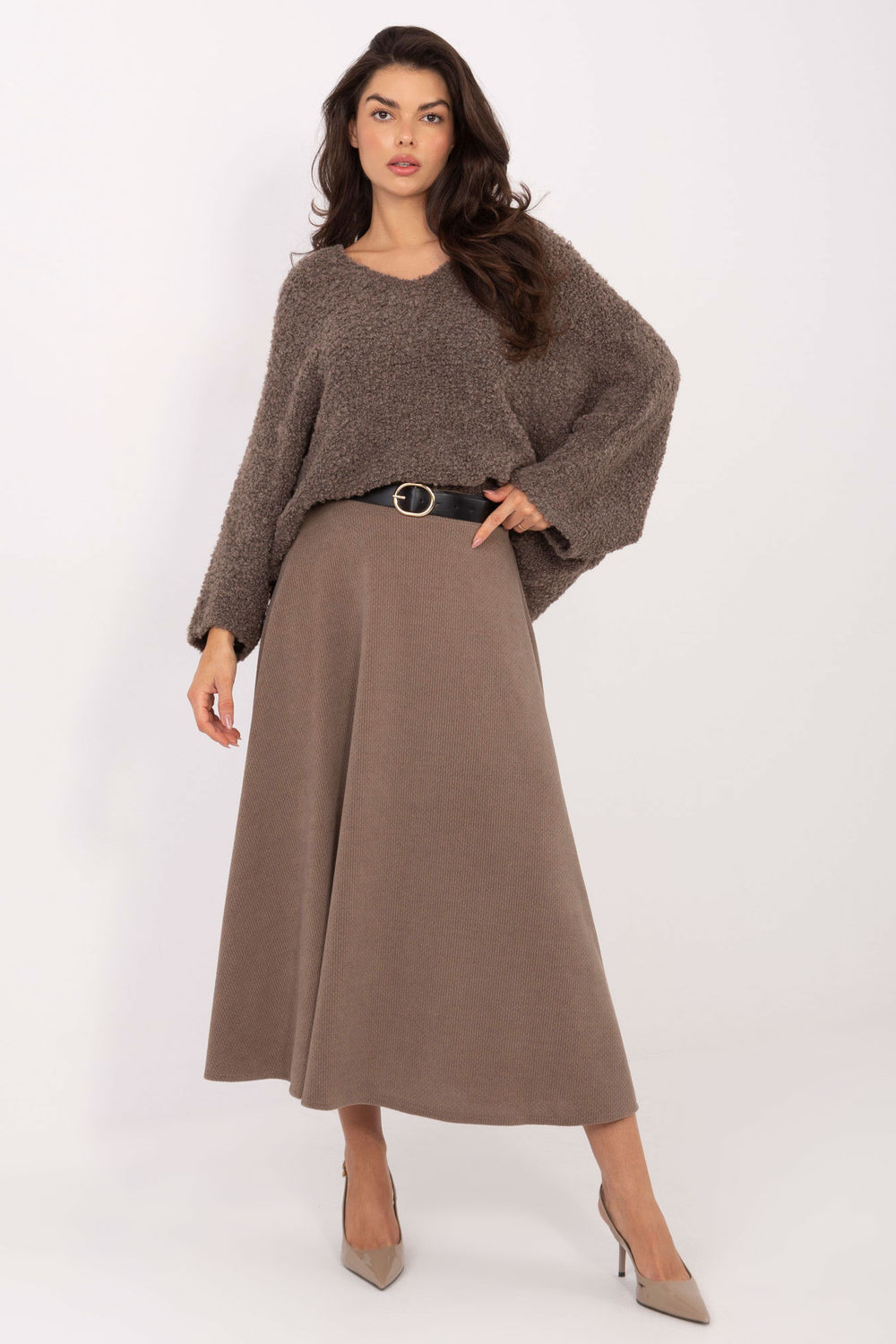 Sweter Damski Model CH-SW-72630.79 Dark Beige - Factory Price - obrazek 2