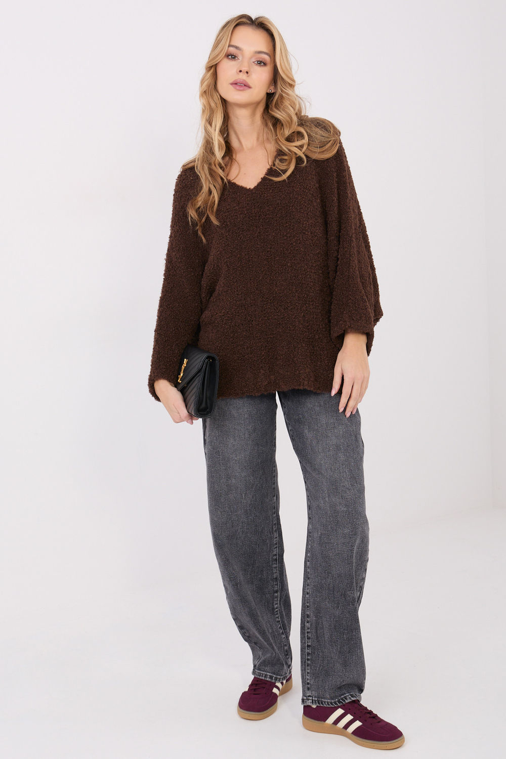 Sweter Damski Model CH-SW-72630.79 Dark Brown - Factory Price - obrazek 2