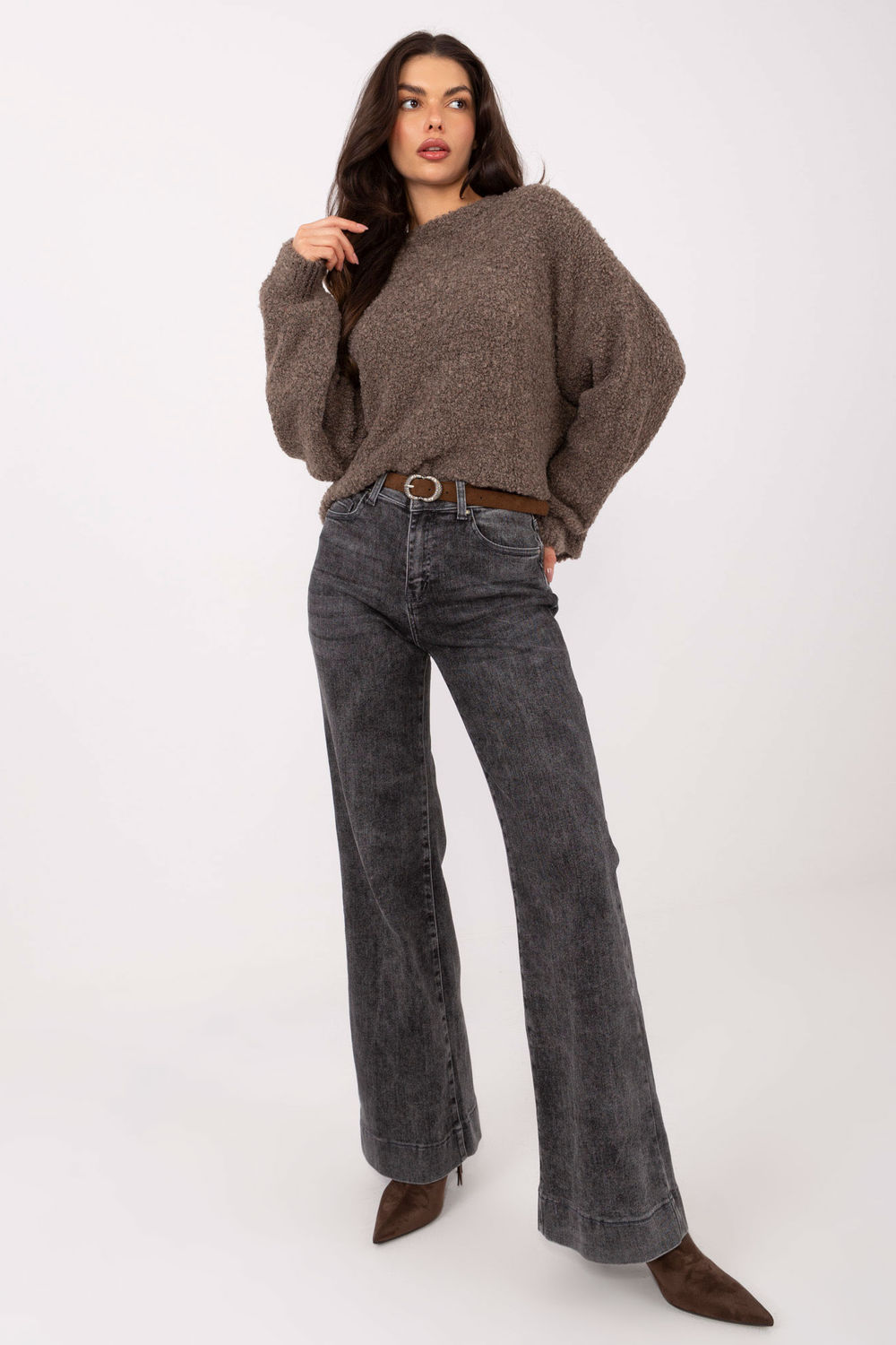 Sweter Damski Model CH-SW-72610.62 Dark Beige - Factory Price - obrazek 2
