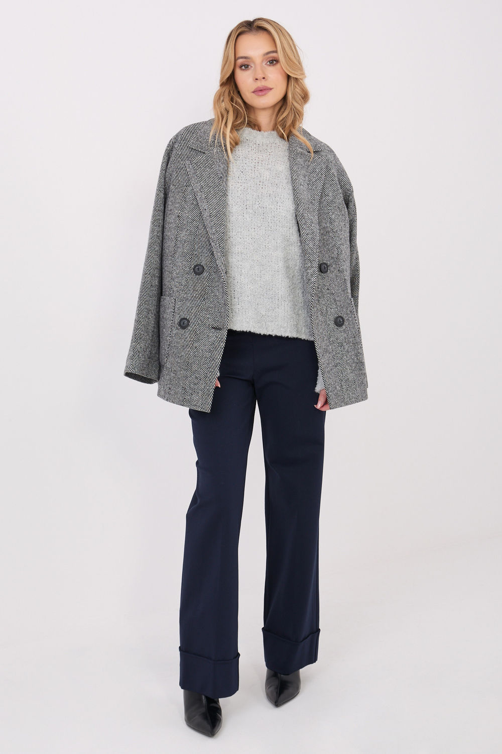 Sweter Damski Model CH-SW-72610.62 Grey - Factory Price - obrazek 3