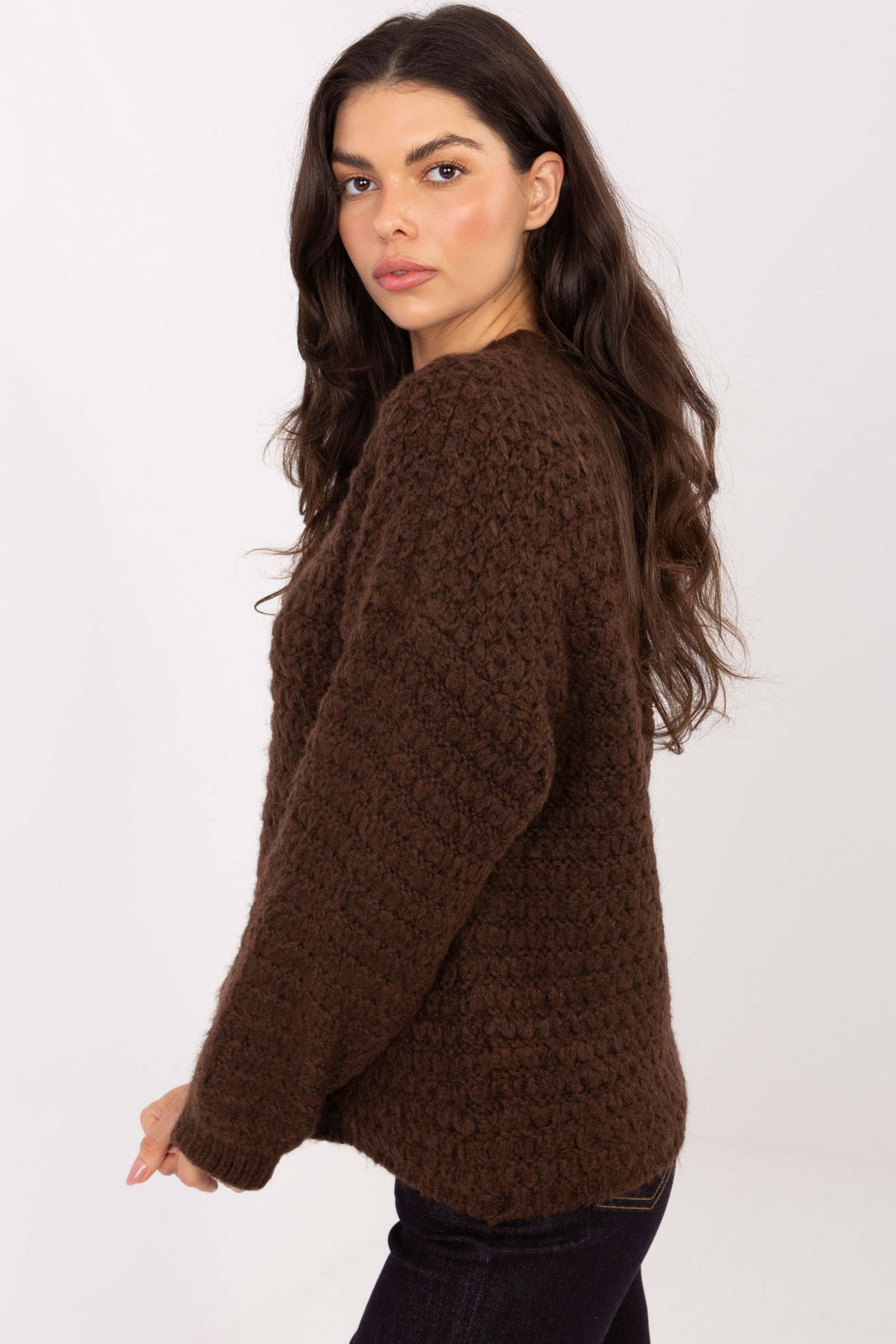Sweter Damski Model MI-SW-1028.22 brown - Italy Moda - obrazek 2