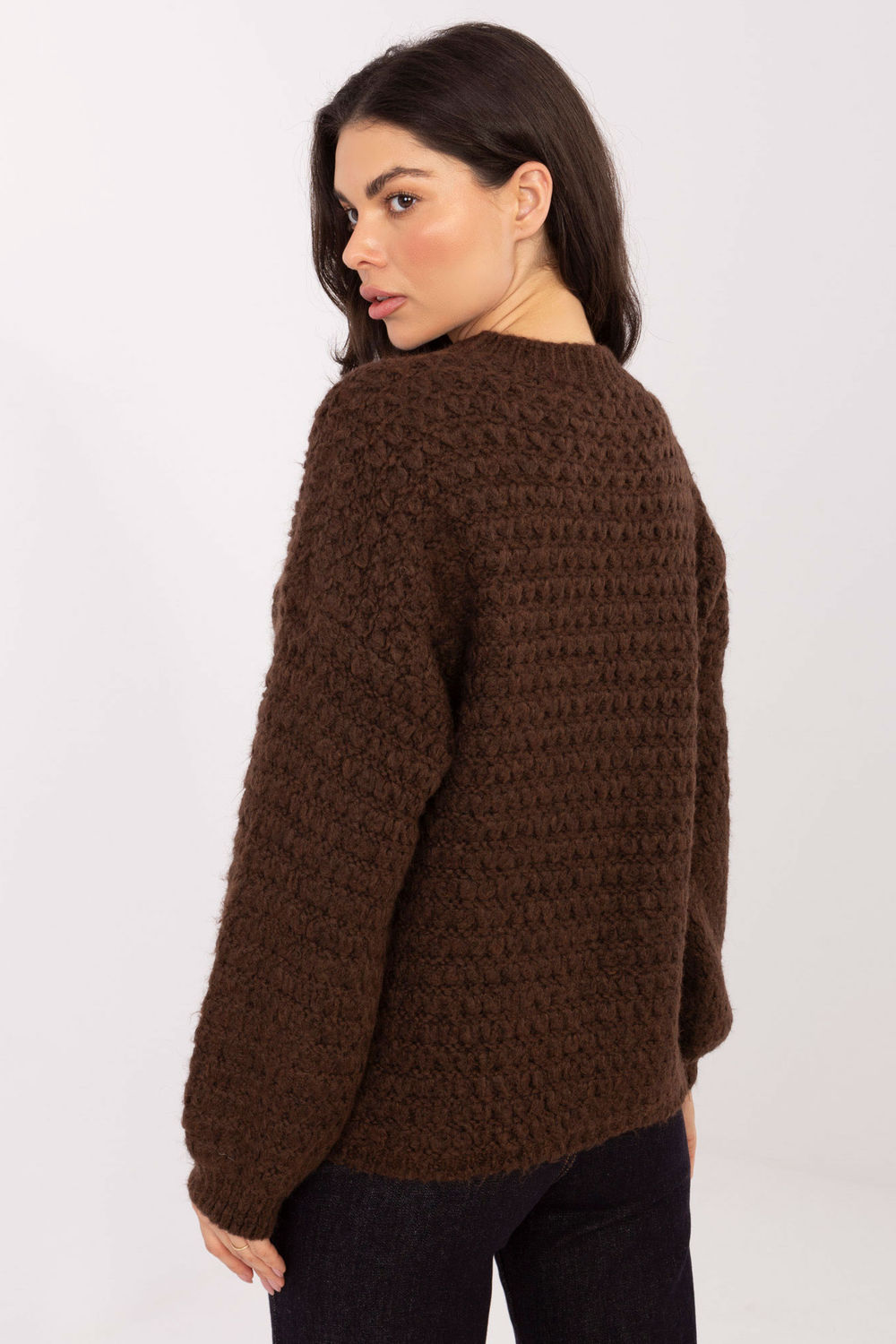 Sweter Damski Model MI-SW-1028.22 brown - Italy Moda - obrazek 3