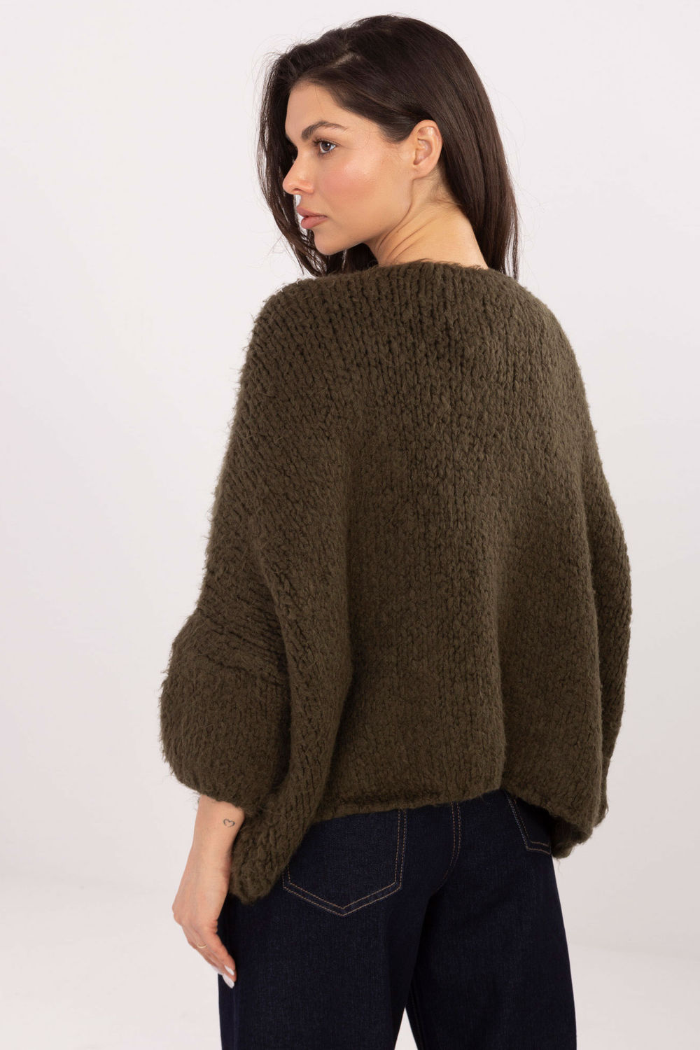 Sweter Kardigan Model IT-SW-7705.02 Khaki - Italy Moda - obrazek 3