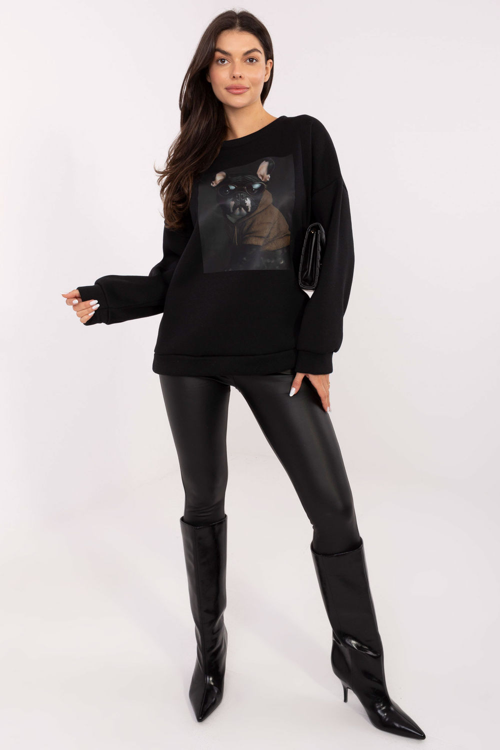 Bluza Damska Model MI-BL-4216-1.82 Black - Italy Moda - obrazek 2