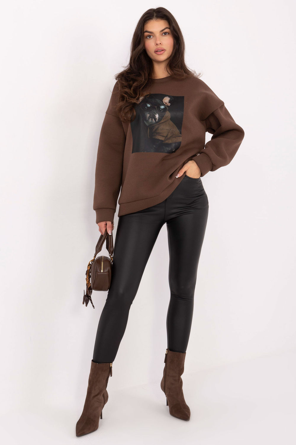 Bluza Damska Model MI-BL-4216-1.82 Brown - Italy Moda - obrazek 2