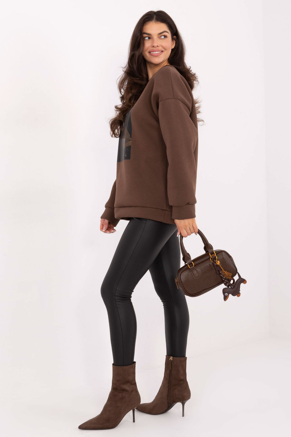 Bluza Damska Model MI-BL-4216-1.82 Brown - Italy Moda - obrazek 4