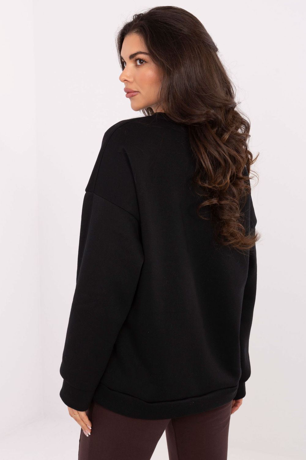 Bluza Damska Model MI-BL-4216.15 Black - Italy Moda - obrazek 3