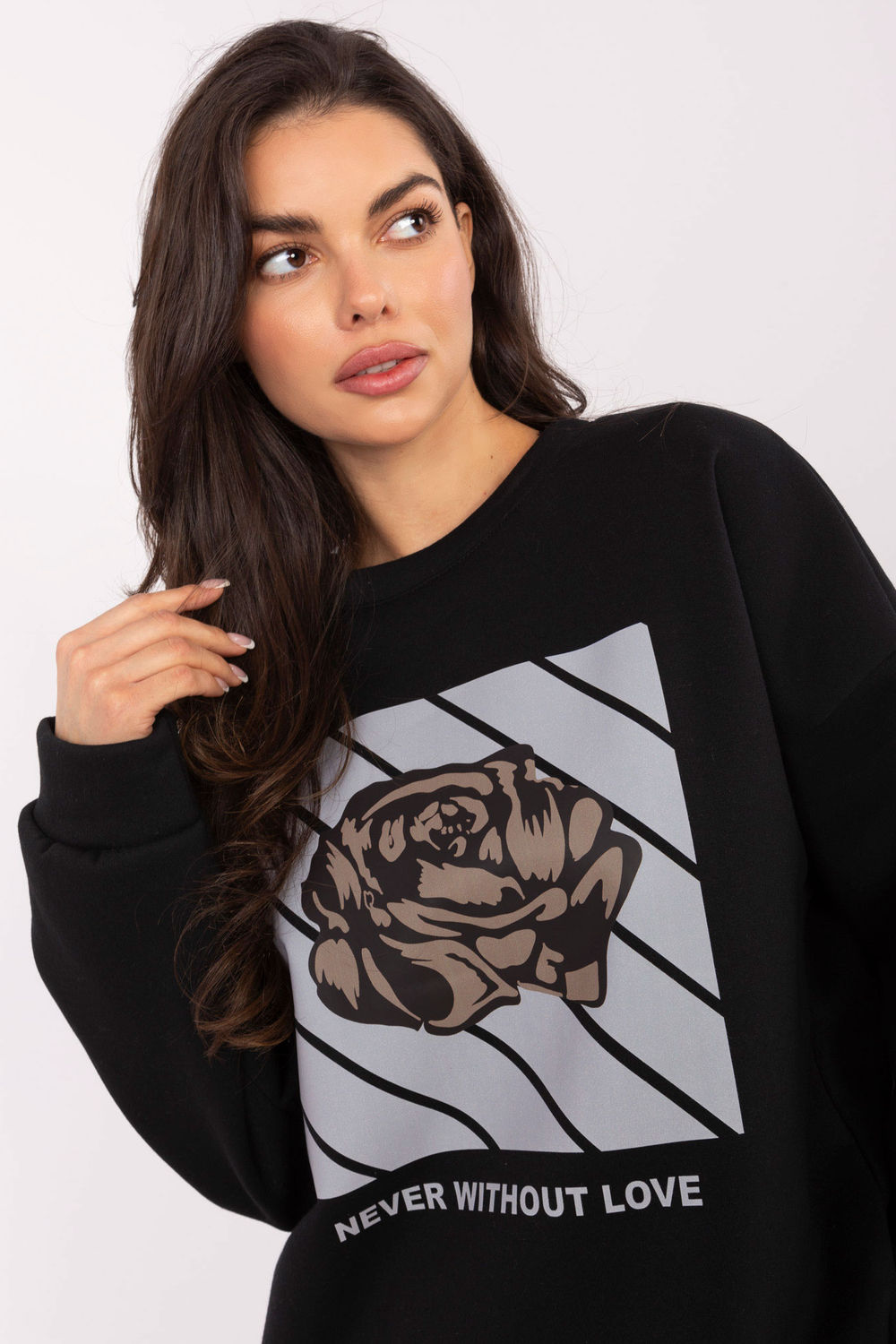 Bluza Damska Model MI-BL-4216.15 Black - Italy Moda - obrazek 4