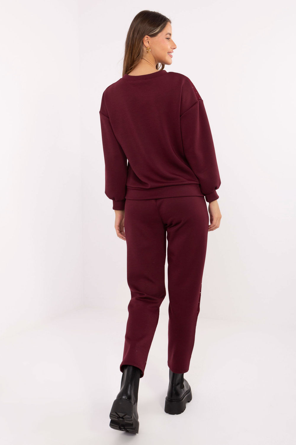 Spodnie Komplet Model IT-KMPL-9850.14P Bordo - Italy Moda - obrazek 3