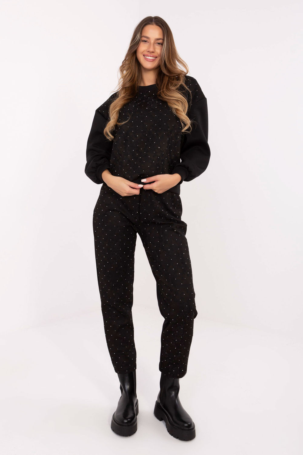 Spodnie Komplet Model IT-KMPL-9850.14P Black - Italy Moda