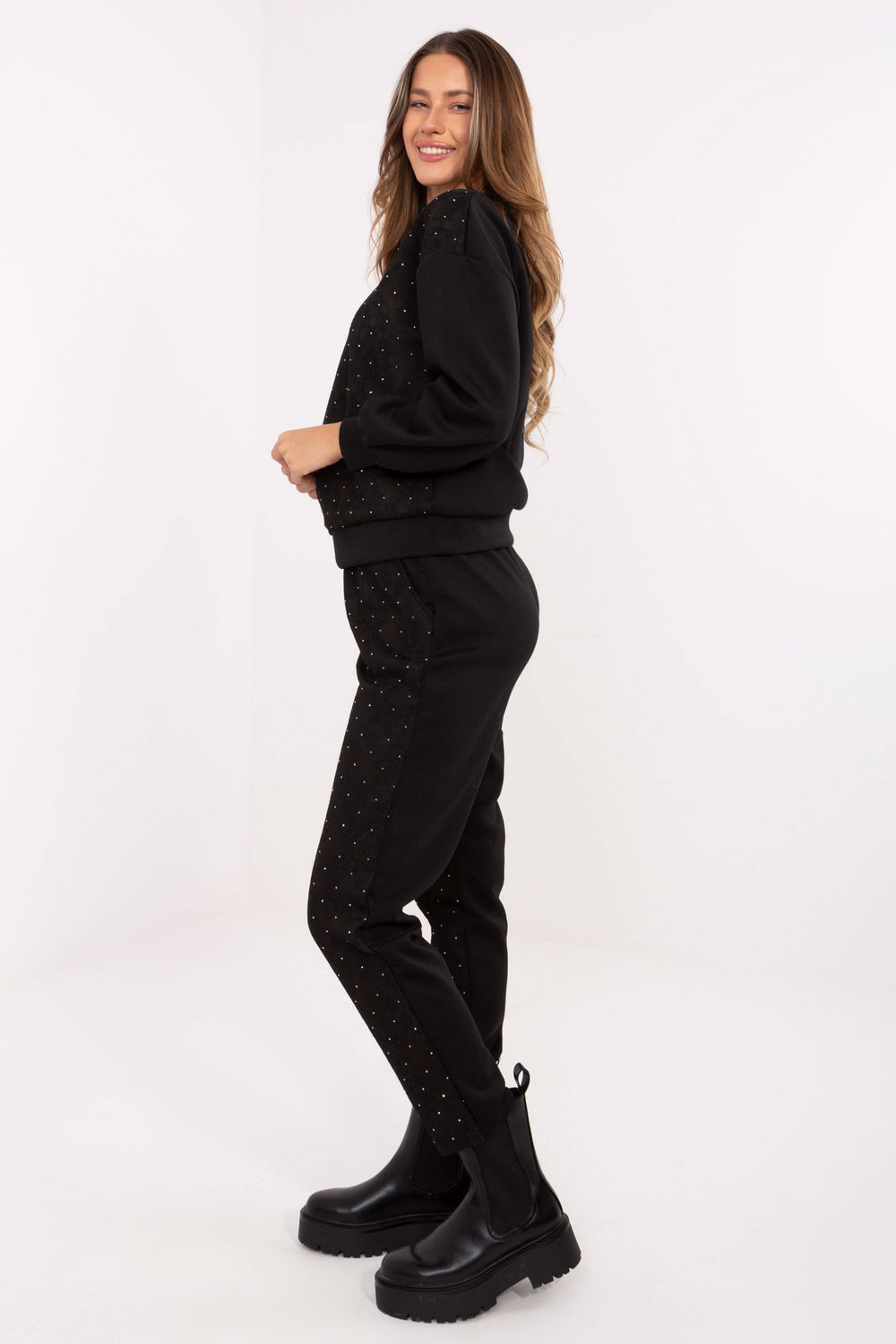Spodnie Komplet Model IT-KMPL-9850.14P Black - Italy Moda - obrazek 2